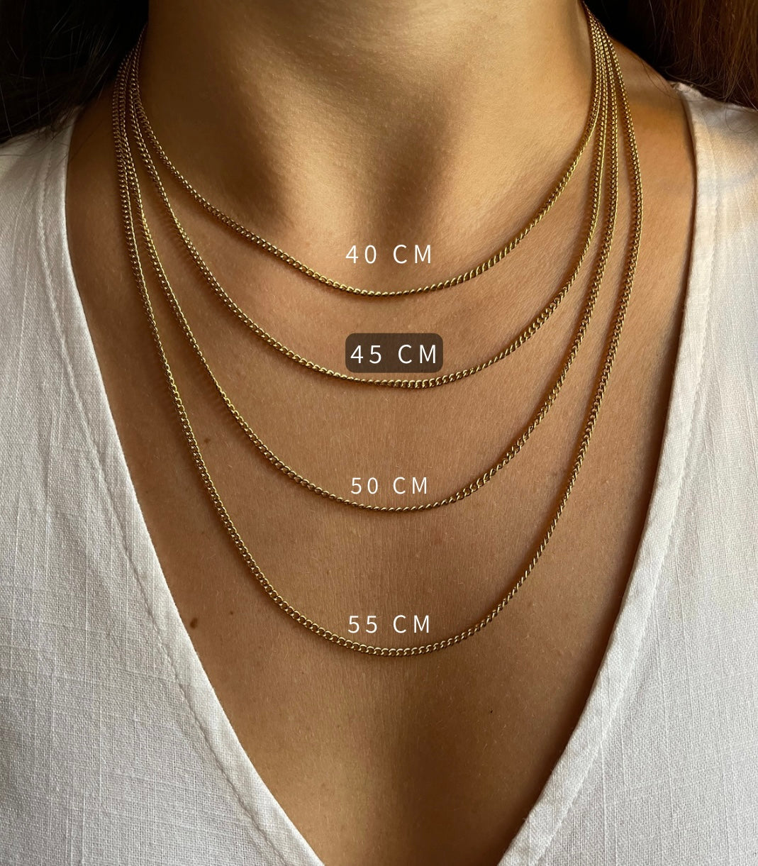 Comprimento do Colar 45cm