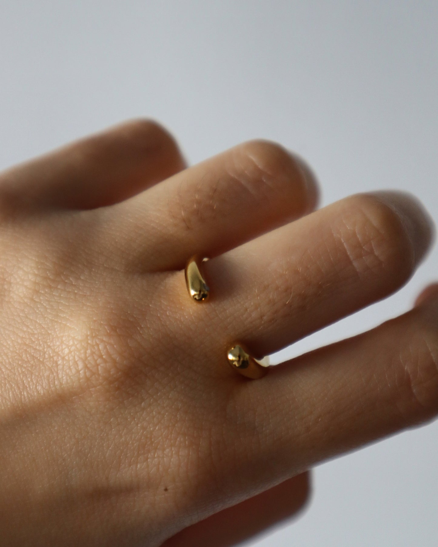 Anel Albizia em aço inoxidável com design minimalista.