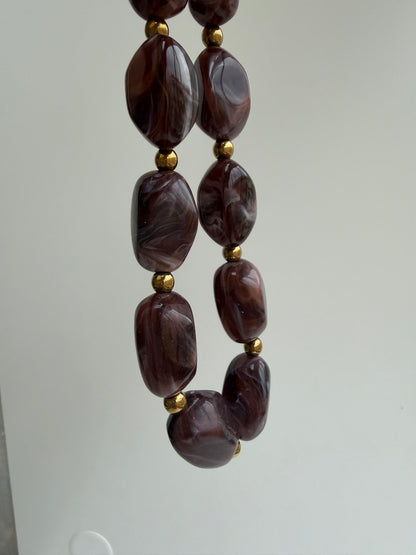 Colar Cravina Castanho Chocolate